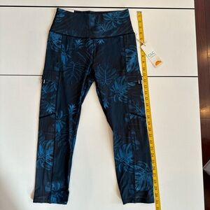 C&C California Blue Leaf Print Leggings
